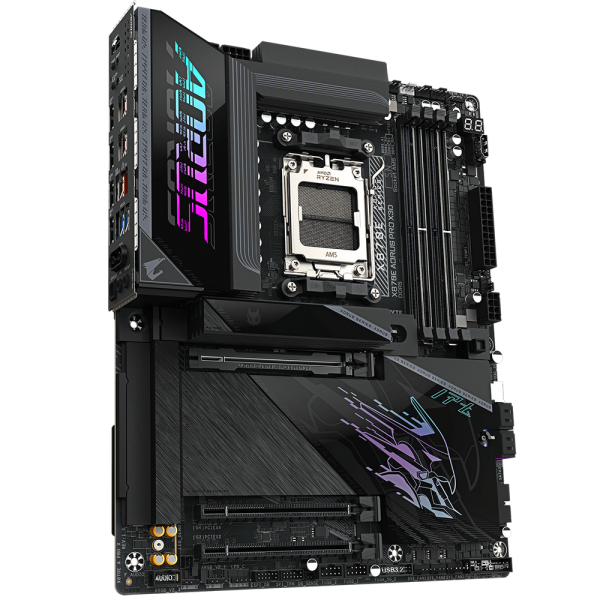Материнская плата Gigabyte X870E AORUS PRO X3D X870E, AM5, 4*DDR5, 3*PCIEx16, 4*M.2, 2*TypeC, 5*USB3.2Gen2, 7*USB3.2Gen1, 4*USB2.0, 4*SATA3.0, 5G, 2*Type-C(DP), HDMI, ATX, RTL