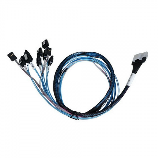 Кабель DiliVing DLSL74-9693 Slimline SASx8 (SFF8654) -to- 8 SATA + SideBand, 75CM