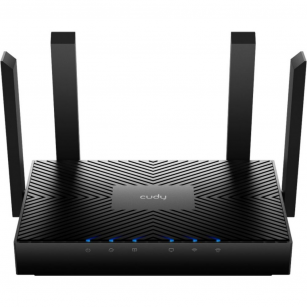 Двухдиапазонный гигабитный роутер Wi-Fi 6 AX3000 с поддержкой Mesh чипсет: MediaTek (MT7981BA, MT7976CN, MT7531AE), стандарты Wi-Fi: 802.11a/b/g/n/ac/ax, скорость Wi-Fi: до 574 Мбит/с (2,4 ГГц) + до 2402 Мбит/с (5 ГГц), 4 порта 10/100/1000 Мбит/с, 4 несъё