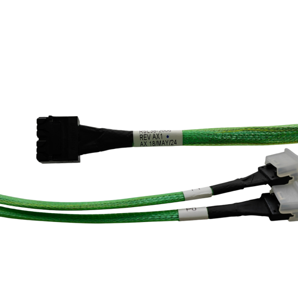 Кабель DiliVing DLSL38-2006 Cable, U.2 Enabler,  HDmSAS x8 (2x SFF8643) -to- 2x Slimline x4 (2x SFF8654), 1m, Used with systems that use the Slimline connector on the NVMe-backplane  OEM
