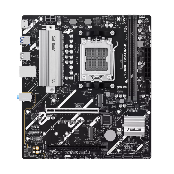 Материнская плата ASUS PRIME B840M-K AM5 mATX 2xDDR5 2xPCIEx16 2xM.2 HDMI 2.5GLAN