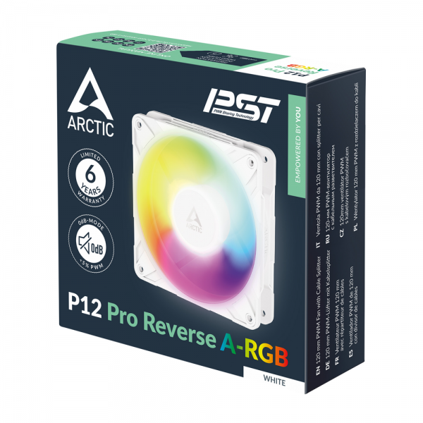 Вентилятор корпусной ARCTIC P12 Pro Reverse - A-RGB (White) retail  арт.   (ACFAN00325A)