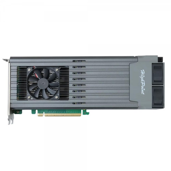 Плата расширения HighPoint SSD7749M2,  PCIe 4.0 x16, Ports: 16x M.2 (2242/2260/2280), Board: Double Width, Full Height, Full Length, Bootable, RAID: 0,1,10   ADD IN CARD