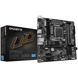 Материнская плата Gigabyte Bad Pack B760M DS3H DDR4, Socket 1700, Intel®B760, 4xDDR4-3200, D-SUB+HDMI+DP+DP, 1xPCI-Ex16, 2xPCI-Ex1, 4xSATA3(RAID 0/1/5/10), 2xM.2, 8Ch Audio, 2,5GbLan, (2+4)xUSB2.0, (3+2)xUSB3.2, (1+0)xUSB3.2 Type-C™, mATX, RTL {10}