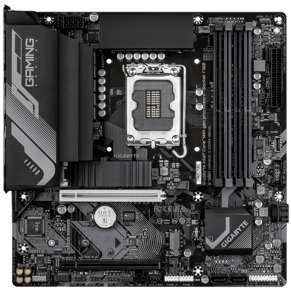 Материнская плата Gigabyte B760M GAMING X DDR4 GEN5 B760, LGA1700, 4xDDR4, 2*PCI-Ex16, 2*M.2, 1*Type-C, 5*USB3.2Gen1, 9*USB2.0, 4*SATA3.0, 2.5G, DP, HDMI, ATX, RTL
