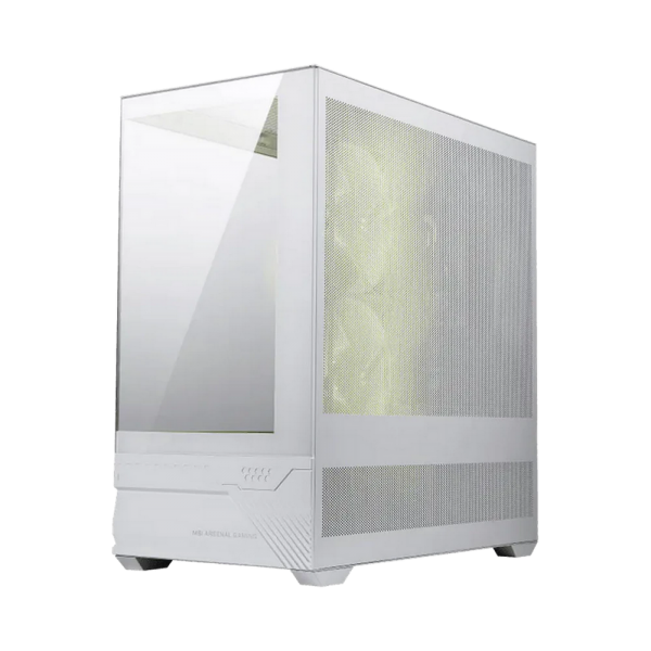 Корпус для ПК MSI MAG PANO M110R WHITE , Micro-ATX, 1xUSB 3.2 Gen 1, 1xUSB 3.2 Gen2x2 Type-C, 2x140mm, ARGB Reverse Blade Fan, 1x120mm ARGB Fan, ARGB+PWM Control Board, TG