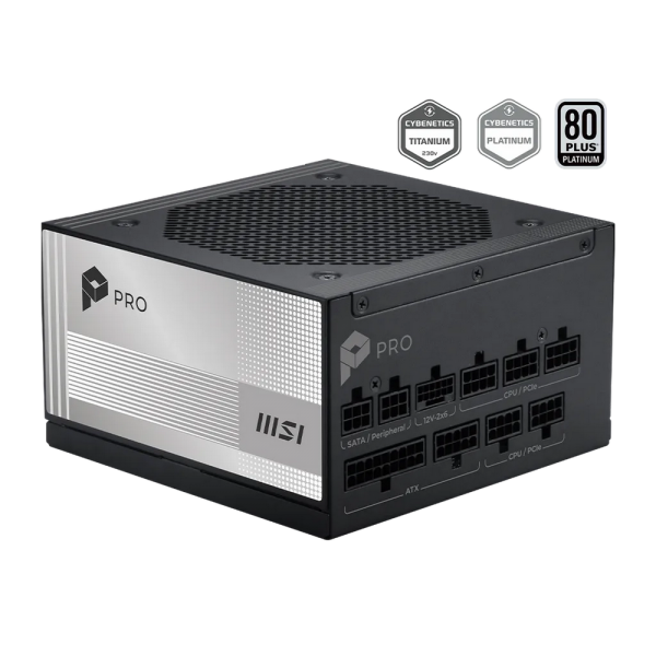 Блок питания ПК MSI PRO A850PL PCIE5 850W, 80+ Platinum, полностью модульный, ATX 3.1, PCIE5.1, RTL