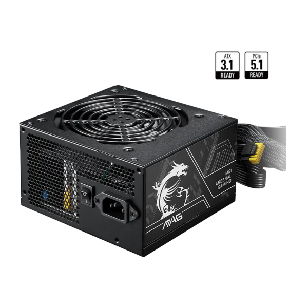 Блок питания ПК MSI MAG A750BN PCIE5 II 750W, Non-Modular, 80+ Bronze, Color Box