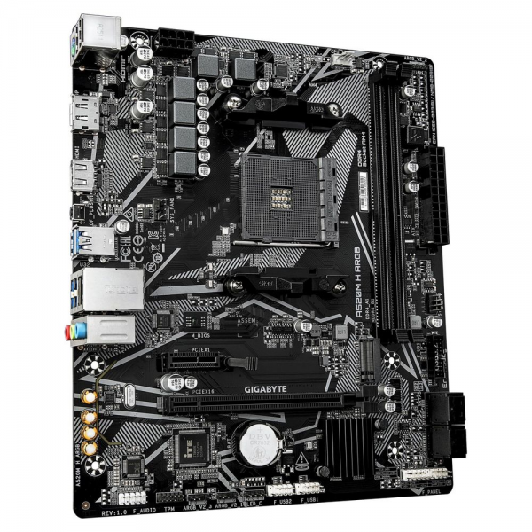 Материнская плата Gigabyte A520M H ARGB A520, AM4, 2*DDR4, 1*PCIEx16, 1*PCIEx1, 1*M.2, 6*USB3.2Gen1, 6*USB2.0, 4*SATA3.0, 1G, DP, HDMI, M-ATX, RTL