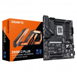 Материнская плата Gigabyte Z890 D PLUS, Z890, LGA1851, 4*DDR5, 3*PCIEx16, 4*M.2, 2*TypeC, 1*USB3.2Gen2, 6*USB3.2Gen1, 8*USB2.0, 4*SATA3.0, 2.5G, DP, ATX, RTL