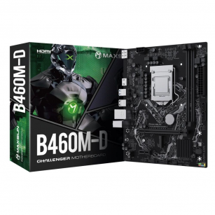 Материнская плата Maxsun MS-Challenger B460M-D B460, LGA1200, 2*DDR4, 1*PCIEx16, 1*PCIEx1, 1*M.2, 4*USB3.2 Gen1, 6*USB2.0, 2*SATA3.0, 1G, DP, HDMI, M-ATX, RTL