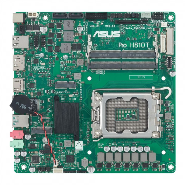 Материнская плата ASUS PRO H810T-CSM LGA1851 mini-ITX 2xDDR5 M.2 DP HDMI GLAN