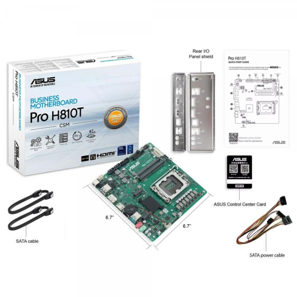 Материнская плата ASUS PRO H810T-CSM LGA1851 mini-ITX 2xDDR5 M.2 DP HDMI GLAN