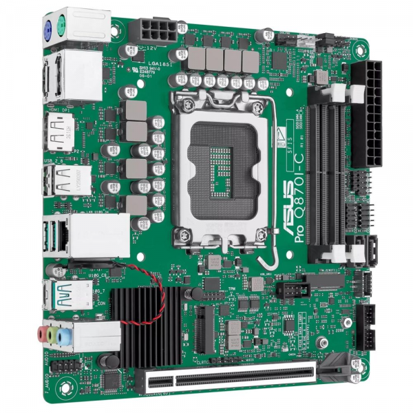 Материнская плата ASUS PRO Q870I-C-CSM LGA1851 mini-ITX 2xDDR5 PCIEx16 M.2 USB-C 2xDP HDMI GLAN