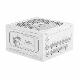 Блок питания ПК MSI MAG A1000GL PCIE5 White 1000W, 80+ Gold, полностью модульный, ATX 3.1, PCIE5.1, БЕЛЫЙ, RTL