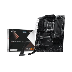 Материнская плата MSI PRO B850-S EVO WIFI B850, AM5, 4*DDR5, 2*PCIEx16, 3*M.2, 2*TypeC, 2*USB3.2Gen2, 4*USB3.2Gen1, 8*USB2.0, 4*SATA3.0, 5G, DP, HDMI, ATX, RTL