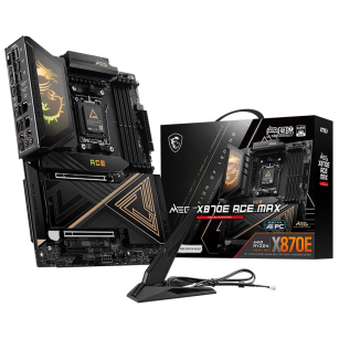 Материнская плата MSI MEG X870E ACE MAX X870E, AM5, 4*DDR5, 2*PCIEx16, 1*PCIEx4, 5*M.2, 3*TypeC, 9*USB3.2Gen2, 4*USB3.2Gen1, 4*USB2.0, 4*SATA3.0, 10G, 5G, 2*Type-C(DP), HDMI, ATX, RTL