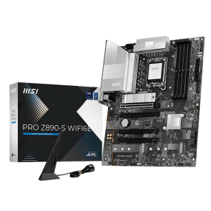 Материнская плата MSI PRO Z890-S WIFI6E Z890, LGA1851, 4*DDR5, 4*PCIEx16, 3*M.2, 2*TypeC, 8*USB3.2 Gen1, 4*USB2.0,  4*SATA3, 2.5G, DP, HDMI, ATX, RTL