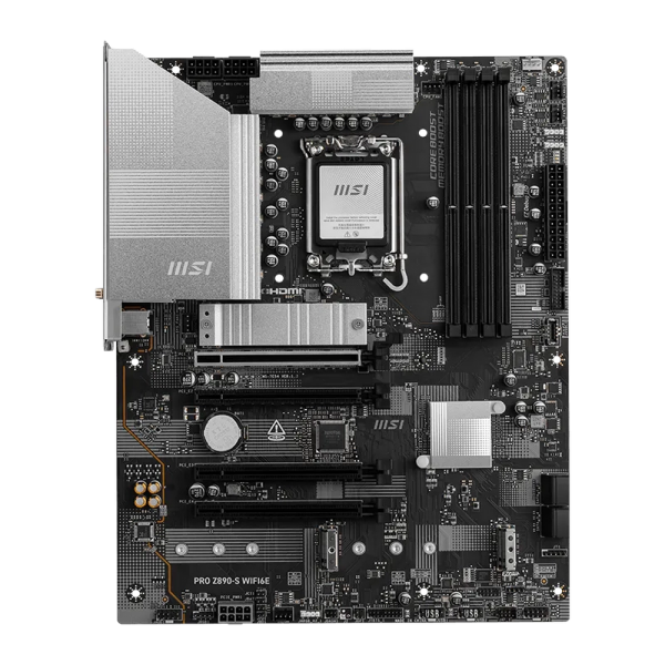 Материнская плата MSI PRO Z890-S WIFI6E Z890, LGA1851, 4*DDR5, 4*PCIEx16, 3*M.2, 2*TypeC, 8*USB3.2 Gen1, 4*USB2.0,  4*SATA3, 2.5G, DP, HDMI, ATX, RTL