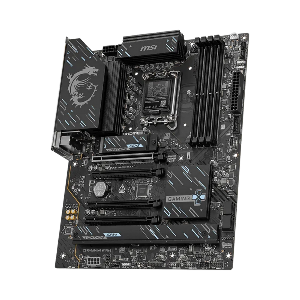 Материнская плата MSI Z890 GAMING WIFI6E Z890, LGA1851, 4*DDR5, 4*PCIEx16, 3*M.2, 2*TypeC, 8*USB3.2 Gen1, 4*USB2.0,  4*SATA3, 2.5G, DP, HDMI, ATX, RTL