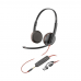 Проводная гарнитура Poly Blackwire 3225 Stereo, 3.5mm, USB-C/A Adapter (PN: 8X229A6)