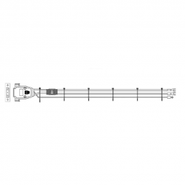 Кабель Gospower 0504-16030021,  Power cable DC 2m Для блоков питания серии G1232
