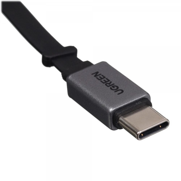 Сетевое зарядное устройство с выдвижным кабелем UGREEN X614 (65822) 45W GaN Fast Charger USB-C&USB-A with Retractable Cable USB-C. Цвет: серый космос