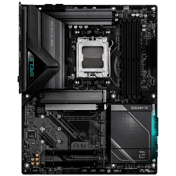 Материнская плата Gigabyte X870E EAGLE WIFI7 X870, AM5, 4xDDR5, 3*PCI-Ex16, 4*M.2, 1*TypeC, 2*USB3.2Gen2, 8*USB3.2Gen1, 8*USB2.0, 4*SATA3.0, 5G, 2*Type-C(DP), HDMI, ATX, RTL