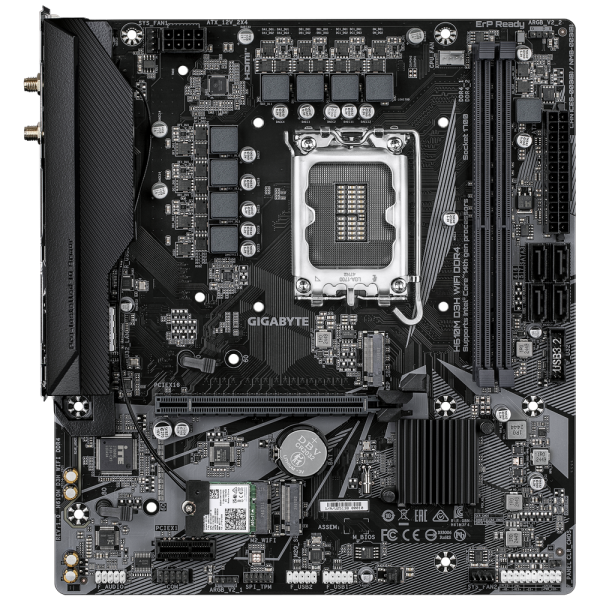 Материнская плата Gigabyte H610M D3H WIFI DDR4 H610, LGA1700, 2*DDR4, 1*PCIEx16, 1*PCIEx1, 2*M.2 4*USB3.2Gen1, 8*USB2.0, 4*SATA3.0, 1G, HDMI, M-ATX, RTL