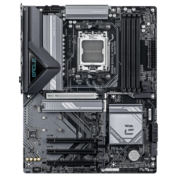 Материнская плата Gigabyte B850 EAGLE WIFI6E B850, AM5, 4*DDR5, 4*PCIEx16, 2*M.2, 2*TypeC, 2*USB3.2Gen2, 4*USB3.2Gen1, 8*USB2.0, 4*SATA3.0, 1G, DP, HDMI, ATX, RTL