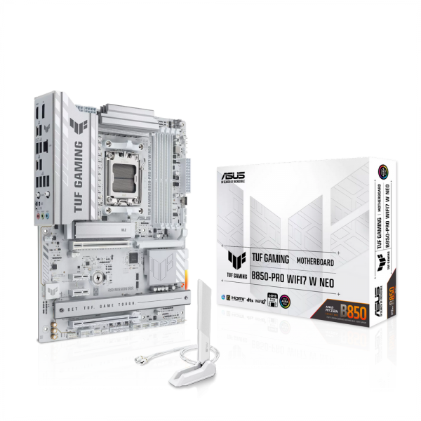 Материнская плата ASUS TUF GAMING B850-PRO WIFI7 W NEO AM5 ATX 4xDDR5 2хPCIEx16 2xPCIEx1 3xM.2 2xUSB-C DP HDMI 2.5GLAN Wi-Fi 7
