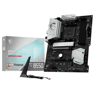 Материнская плата MSI B550 GAMING WIFI B550, AM4, 4*DDR4, 2*PCIEx16, 1*PCIEx1, 2*M.2, 2*TypeC, 1*USB3.2Gen2, 4*USB3.2Gen1, 8*USB2.0, 6*SATA3.0, 1G, DP, HDMI, ATX, RTL