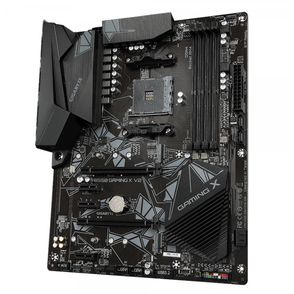 Материнская плата Gigabyte Bad Pack B550 GAMING X V2, Socket AM4, AMD B550, 4xDDR4-3200, DVI-D+HDMI, 2xPCI-Ex16, 3xPCI-Ex1, 4xSATA3(RAID 0/1/10), 2xM.2, 8 Ch Audio, 1xGLan, (2+4)xUSB2.0, (4+2)xUSB3.2, 1xPS/2, ATX, RTL {8} (810702) bp