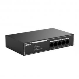 Коммутатор Dahua Bad Pack 5-port Gigabit RJ45 4-port PoE Switch, 36W, Metal case  bp