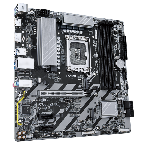 Материнская плата Gigabyte Bad Pack B860M D3HP, Socket 1851, Intel®B860, 4xDDR5-6400, HDMI+DP, 1xPCI-Ex16, 2xPCI-Ex1, 4xSATA3(RAID 0/1/5/10), 2xM.2, 8Ch Audio, GLan, (2+4)xUSB2.0, (3+2)xUSB3.2, (0+1)xUSB Type-C™, 1xPS/2, mATX, RTL bp
