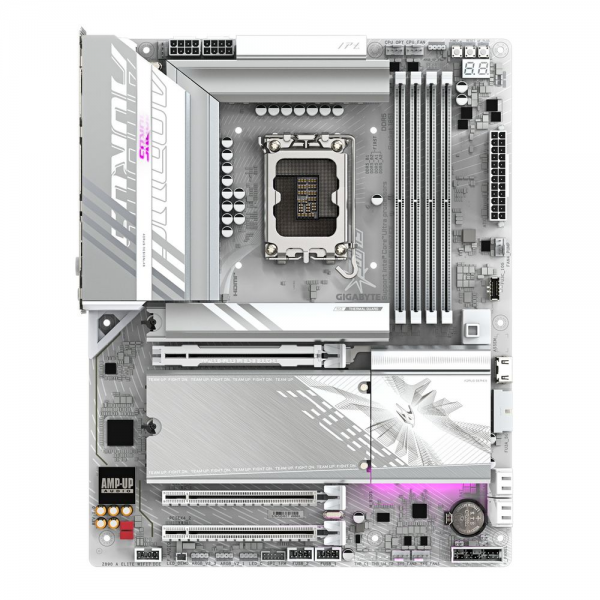 Материнская плата Gigabyte Bad Pack Z890 AORUS ELITE WIFI7 ICE, Socket 1851, Intel®Z890, 4xDDR5-6400, DP, 3xPCI-Ex16, 4xSATA3(RAID 0/1/5/10), 4xM.2, 8Ch Audio, 1x2.5GbLan, WiFi, (4+4)xUSB2.0, (5+2)xUSB3.2, (1+1)xUSB Type-C™, ATX, RTL bp