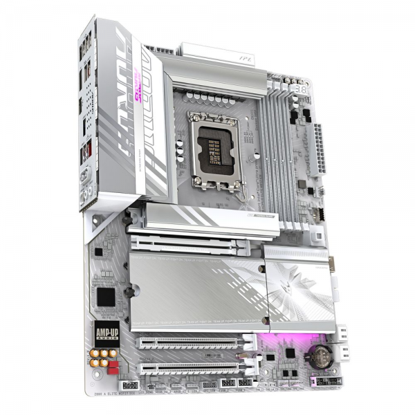Материнская плата Gigabyte Bad Pack Z890 AORUS ELITE WIFI7 ICE, Socket 1851, Intel®Z890, 4xDDR5-6400, DP, 3xPCI-Ex16, 4xSATA3(RAID 0/1/5/10), 4xM.2, 8Ch Audio, 1x2.5GbLan, WiFi, (4+4)xUSB2.0, (5+2)xUSB3.2, (1+1)xUSB Type-C™, ATX, RTL bp