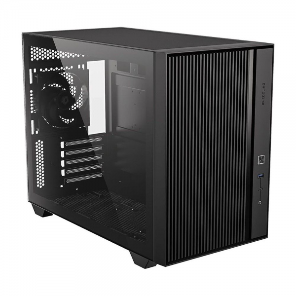 Корпус Case ID-Cooling FLOW 500 AIR Black mATX/win TG/2 fans/Gen2 Type C/CPU180mm/ GPU 403mm/no PSU