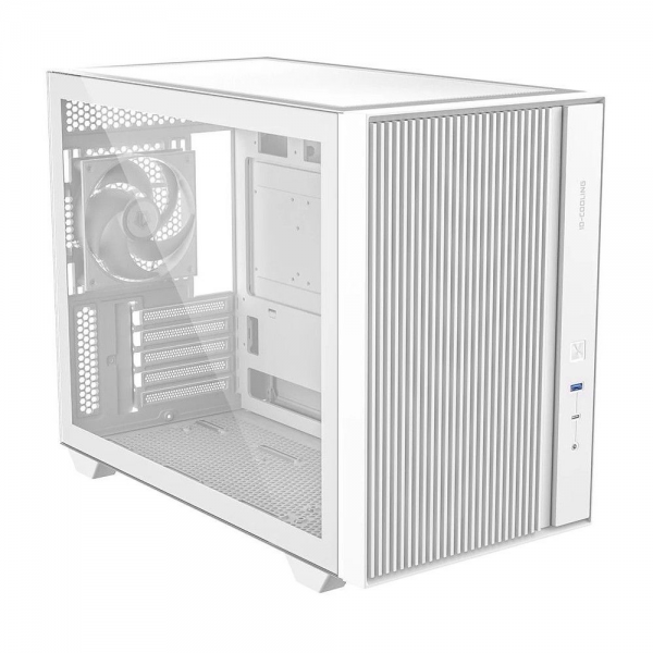 Корпус Case ID-Cooling FLOW 500 AIR White mATX/win TG/2 fans/Gen2 Type C/CPU 180mm/GPU 403mm/ no PSU
