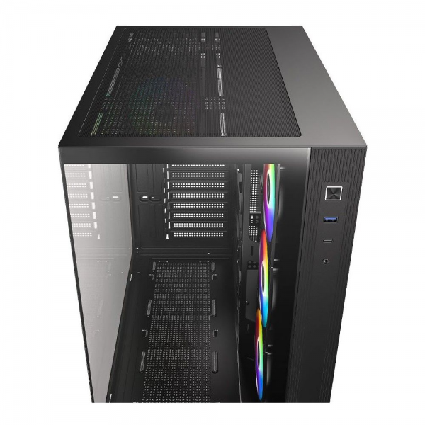 Корпус Case ID-Cooling VIEW 510 ARGB Black ATX/win TG/4 fans/Gen2 Type C/CPU 162mm/GPU 407mm/ no PSU