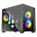 Корпус Case ID-Cooling VIEW 500 ARGB Black mATX/win TG/3 fans/Gen2 Type C/CPU 162mm/GPU 407mm/no PSU