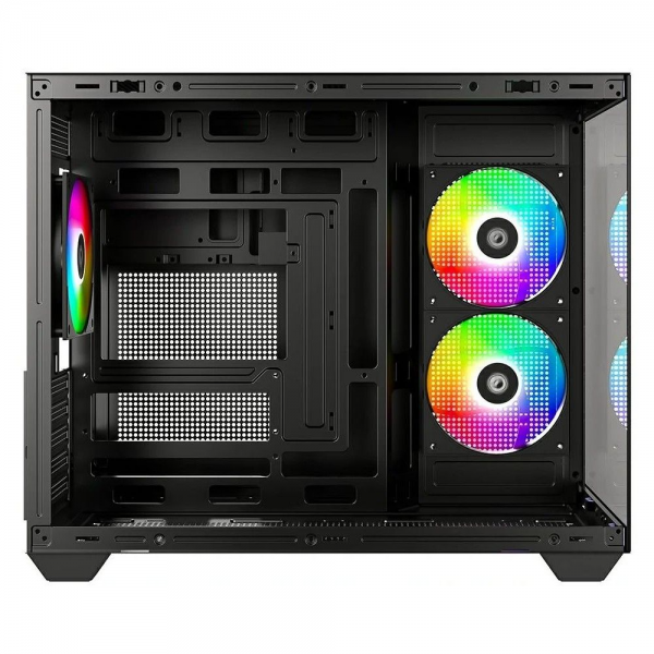Корпус Case ID-Cooling VIEW 500 ARGB Black mATX/win TG/3 fans/Gen2 Type C/CPU 162mm/GPU 407mm/no PSU