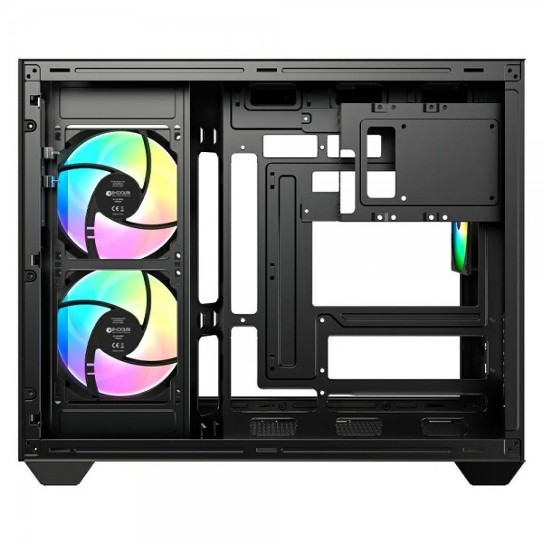 Корпус Case ID-Cooling VIEW 500 ARGB Black mATX/win TG/3 fans/Gen2 Type C/CPU 162mm/GPU 407mm/no PSU