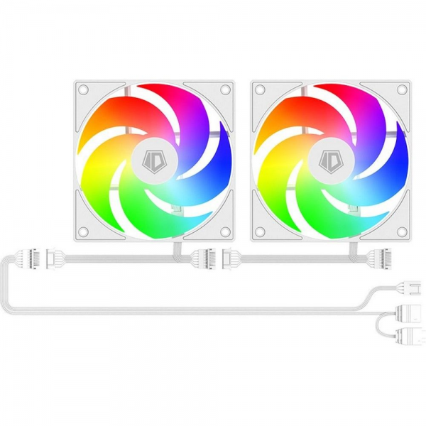 Корпус Case ID-Cooling VIEW 500 ARGB White mATX/win TG/3 fans/Gen2 Type C/CPU 162mm/GPU 407mm/no PSU