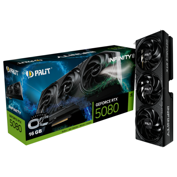 Видеокарта Palit RTX5080 INFINITY 3 OC 16GB GDDR7 256bit 3xDP HDMI 3FAN RTL