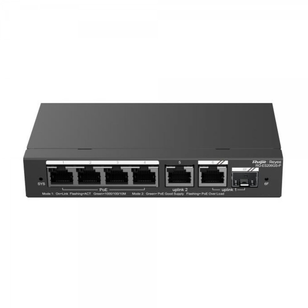 PoE Коммутатор, управляемый Ruijie/Reyee RG-ES206GS-P