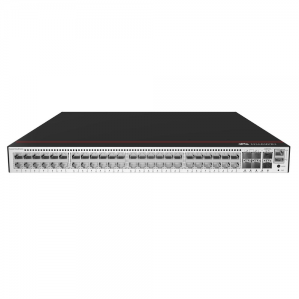 Коммутатор Huawei S5735-L48P4XE-A-V2  (48*10/100/1000BASE-T ports, 4*10GE SFP+ ports, 2*12GE stack ports, PoE+, 1*AC power), L-MLIC-S57L