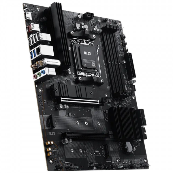 Материнская плата MSI PRO B840-S EVO WIFI6E B840, AM5, 4*DDR5, 2*PCIEx16, 3*M.2, 2*TypeC, 1*USB3.2Gen2, 4*USB3.2Gen1, 8*USB2.0, 4*SATA3.0, 2.5G, HDMI, ATX, RTL