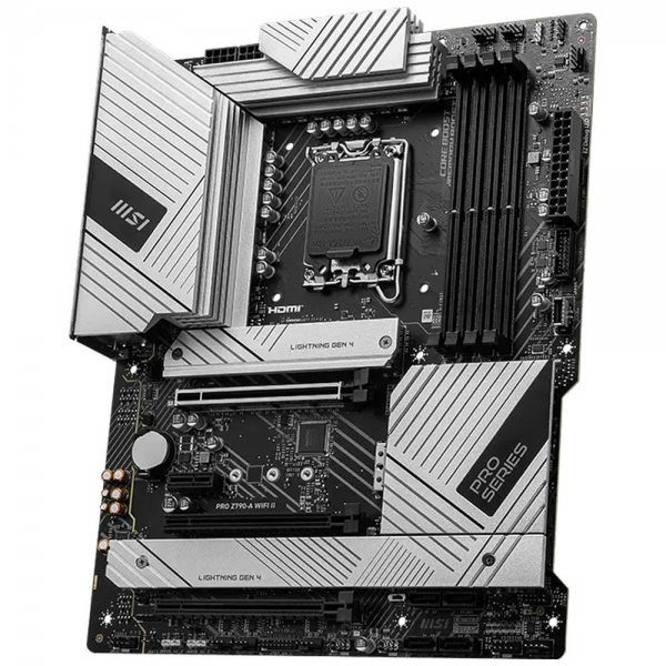 Материнская плата MSI PRO Z790-A WIFI II Z790, LGA1700, 4*DDR5, 3*PCIEx16, 1*PCIEx1, 4*M.2, 2*TypeC, 3*USB3.2 Gen2, 4*USB3.2 Gen1, 6*USB2.0,  6*SATA3, 2.5G, DP, HDMI, ATX, RTL