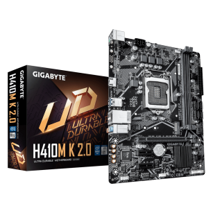 Материнская плата Gigabyte H410M K 2.0 1.0 H410, LGA1200, 2xDDR4, 1*PCI-Ex16, 1*PCI-Ex1, 1*M.2, 4*USB3.2Gen1, 6*USB2.0, 2*SATA3.0, 1G, HDMI, MATX, RTL